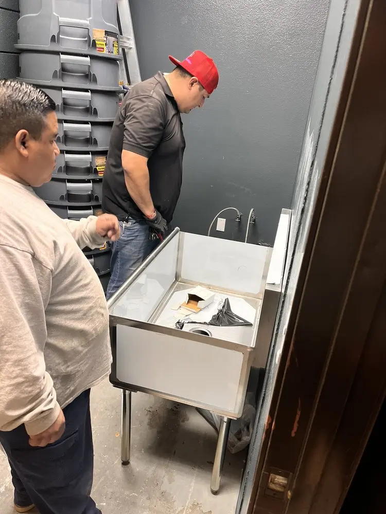 Commercial plumbing and sink installation in Folsom